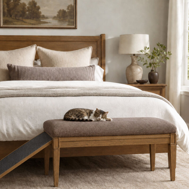 Wagsby&trade; Pet Ramp Bench - Harvest Brown image number 5