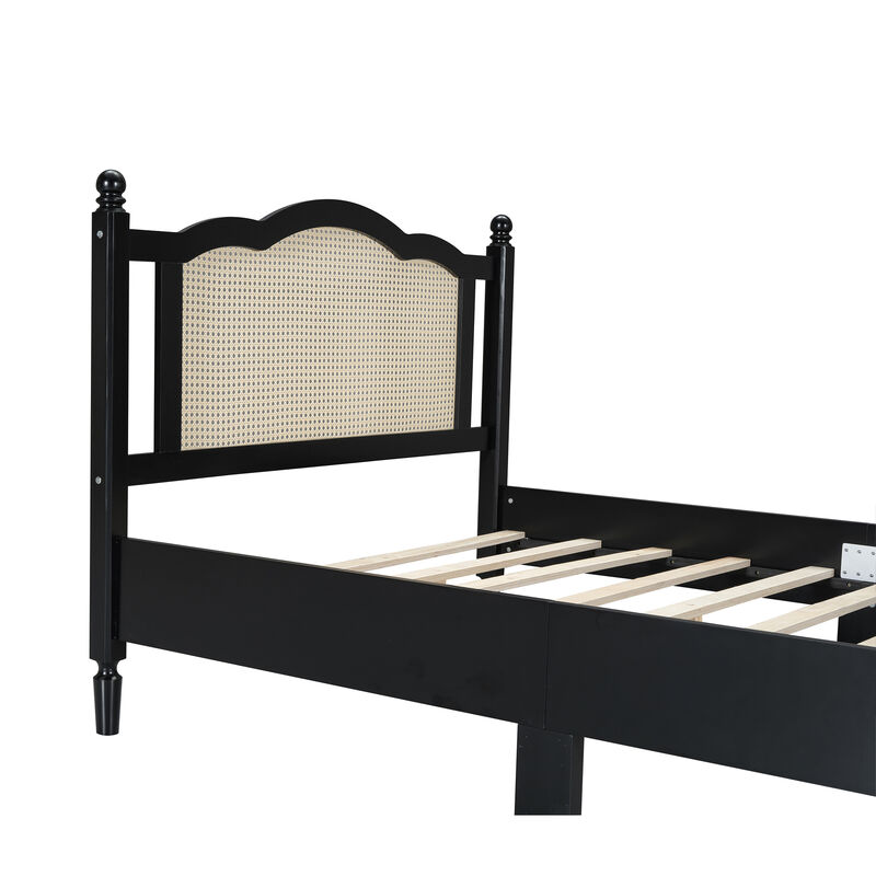 Merax Vintage Wooden Platform Bed