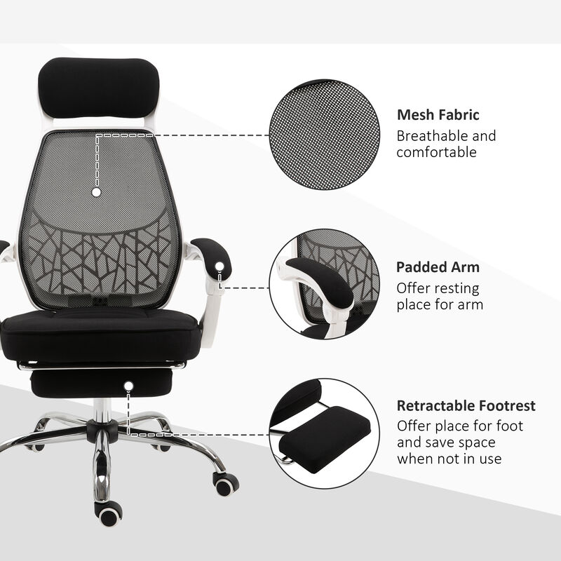 Ergonomically Designed Office Working Desk Chair w/ Back Angle Adjustment