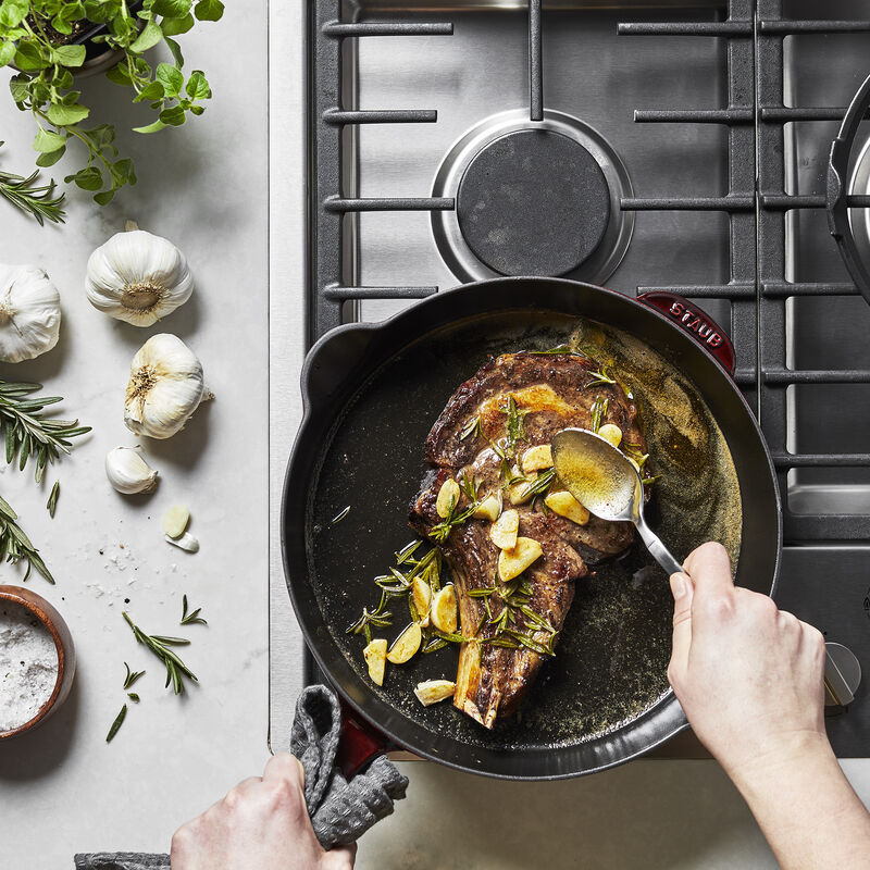 STAUB Cast Iron 11-inch Traditional Deep Skillet - Lilac