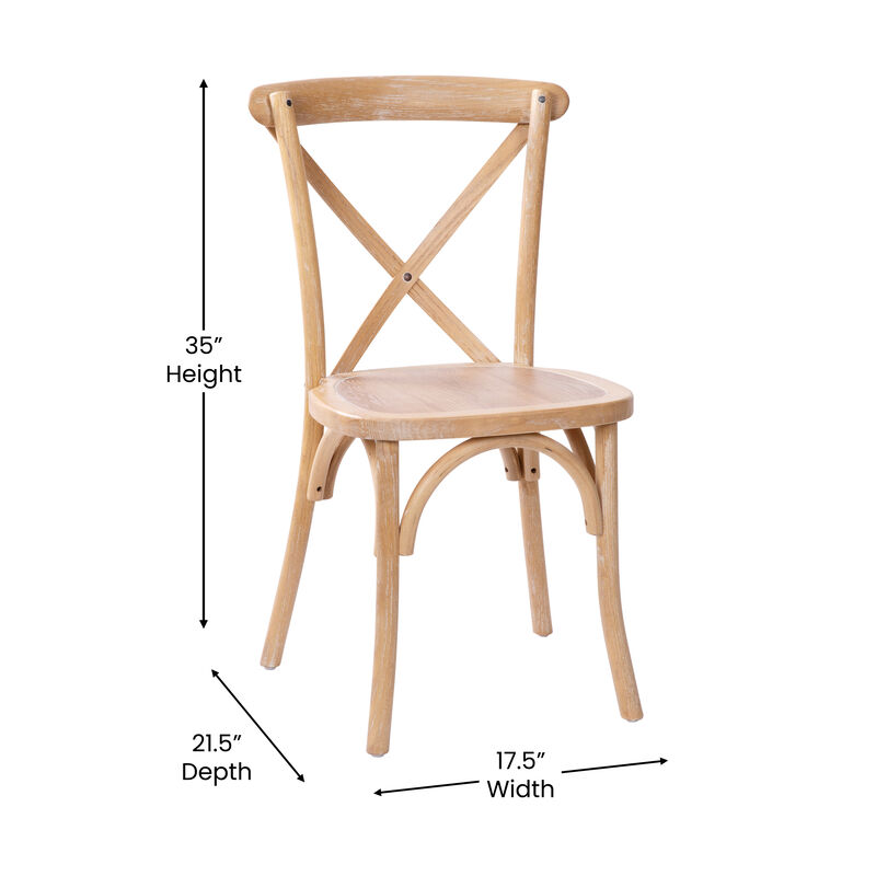 Wood Cross Back Chairs image number 4