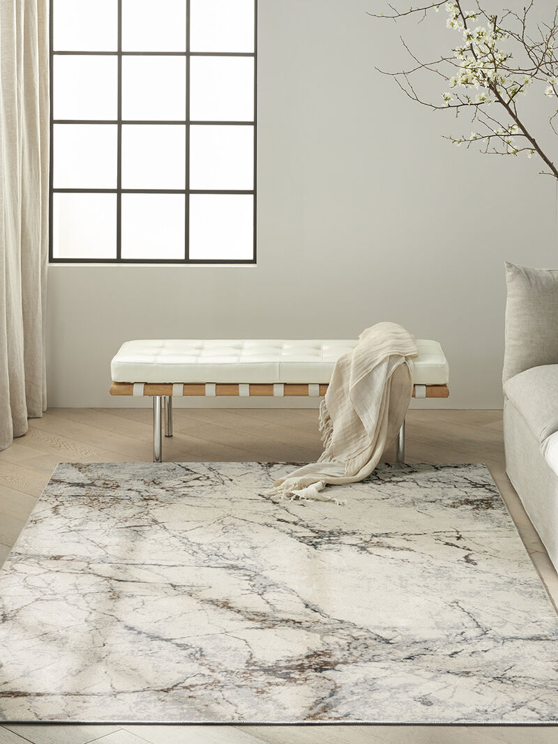CK073 Compass CMP02 Ivory/Multicolor 5'3" x 7'3" Rug image number 6