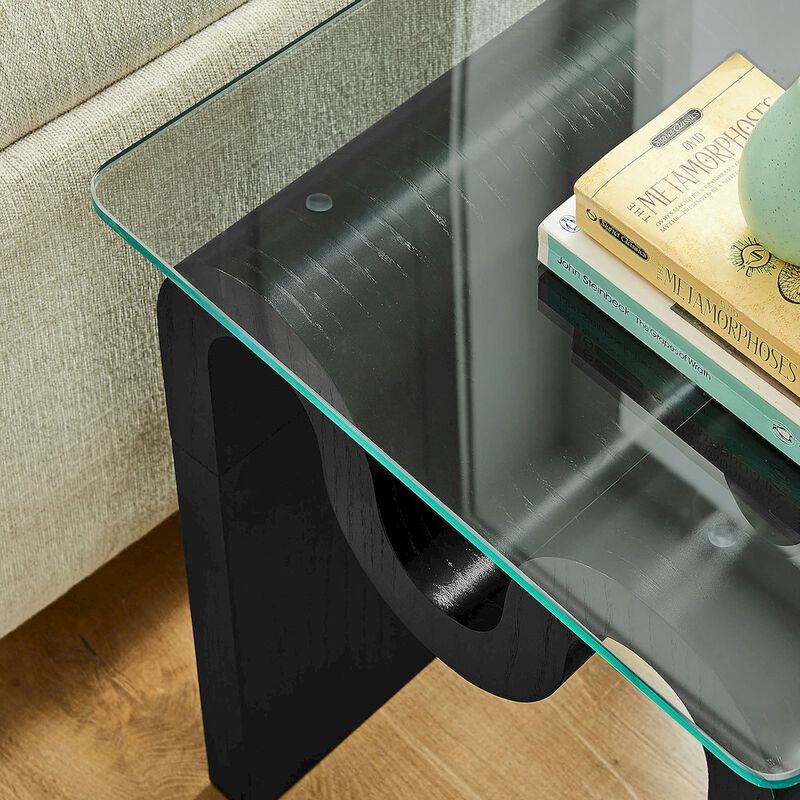 Ondine Glass Top Side Table image number 8