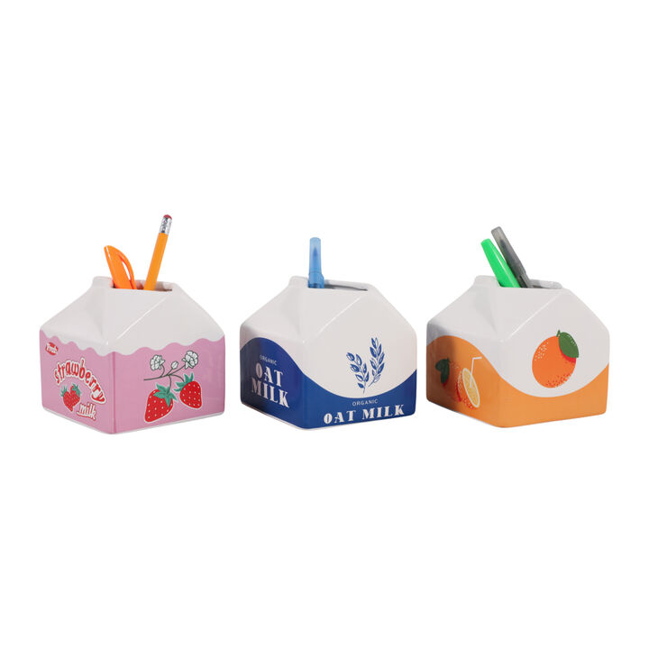 S/3 4" Carton Pencil Cups