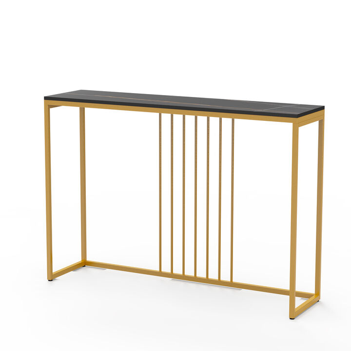 Entryway Console Table Sintered Stone Tabletop