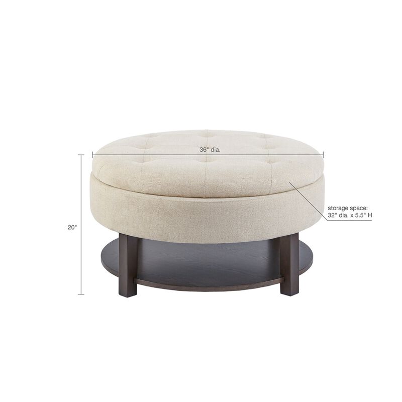 Streamdale Miller Round Storage Ottoman