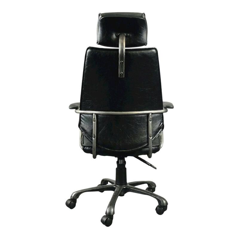Bison Office Leather Upholstered Executive Office Chair, Industrial Swivel Desk Chair image number 3