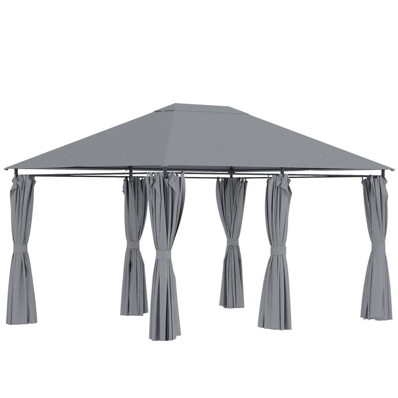 Hivvago 10' x 13' Backyard Gazebo with Sidewalls image number 0