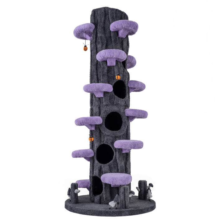 Multi Functional Cat Tree with Private Condos and Scratching Posts for Indoor Cats
