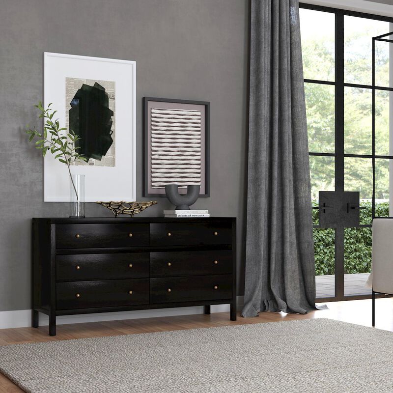 Butler Specialty Nora 6-Drawer Dresser, Coffee image number 6
