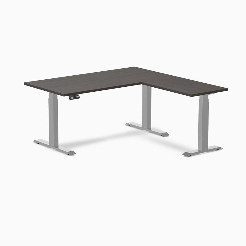 Desky Eco L-Shape Laminate Sit Stand Desk image number 0