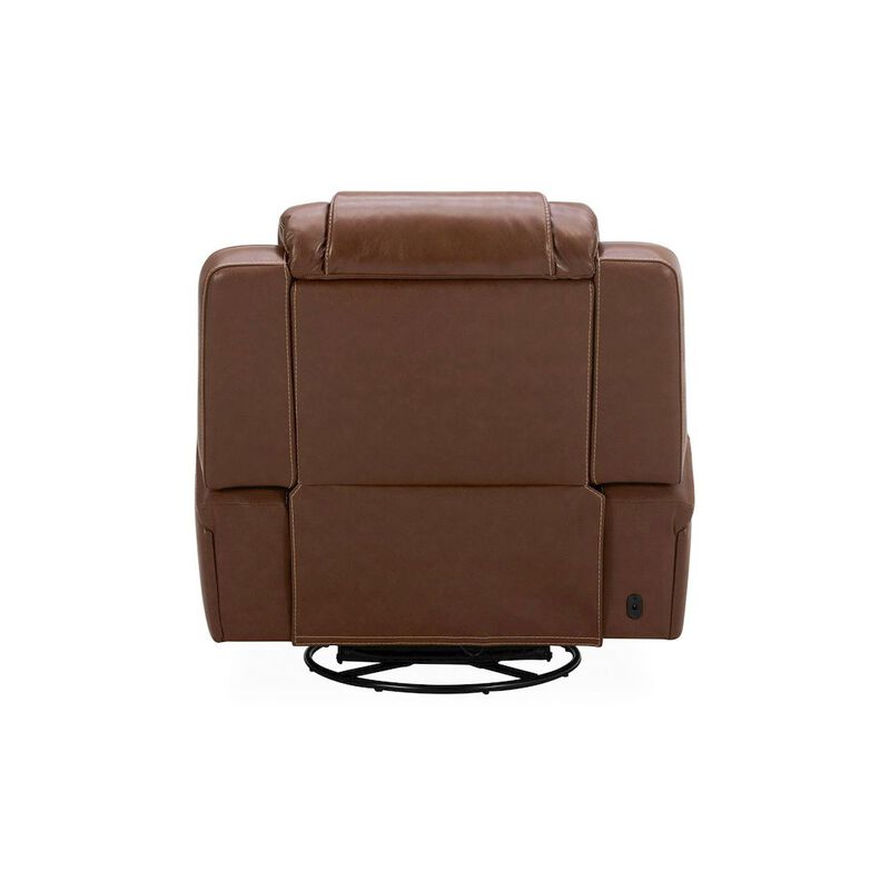 Liberty Furniture Recliner Armchair with Power Recline, Charging Port - Nature Chestnut Leather image number 3