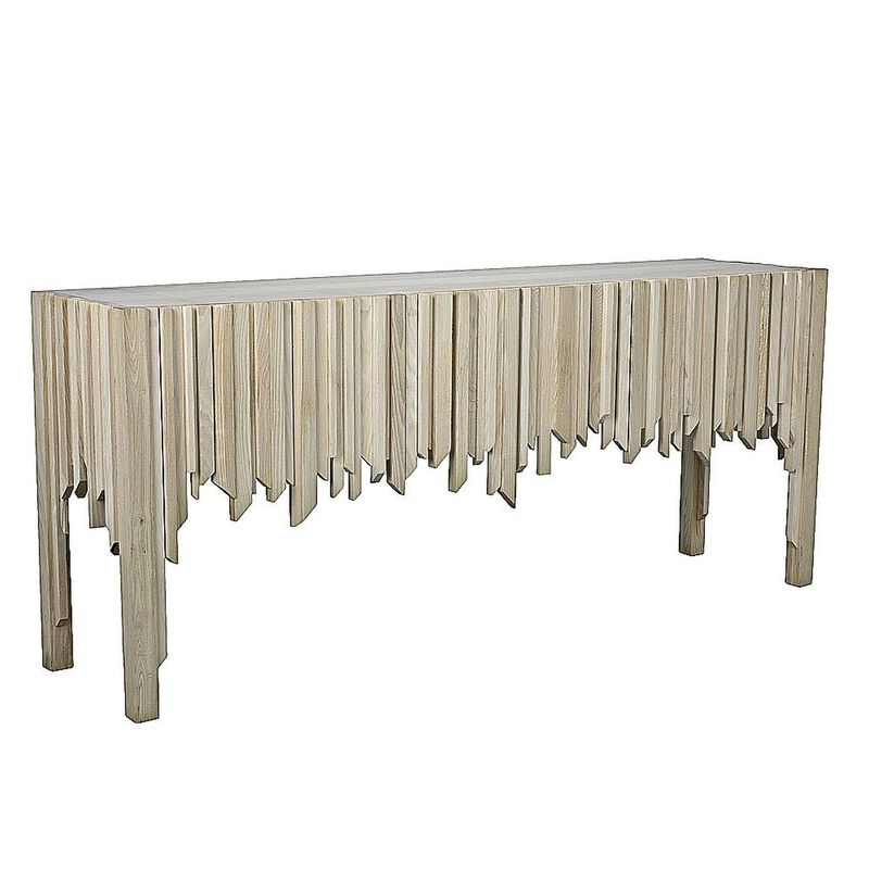 Desdemona Sideboard with 3 Drawers, Bleached Elm