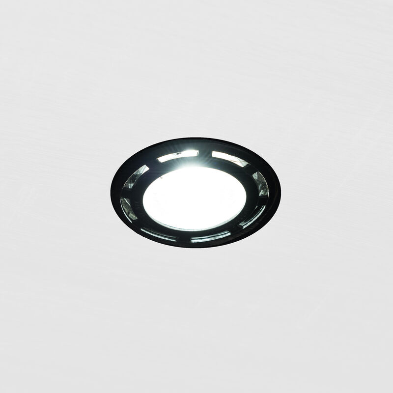 Glossy White Curio with LED Light Fixture and 2 Glass Shelves