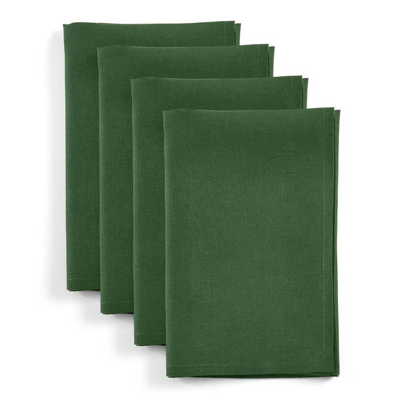 Solino Home 100% Pure Linen Dinner Napkins 20 x 20 Inch Set of 4 - Fete