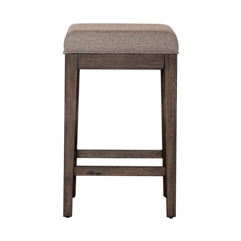 Liberty Furniture Arrowcreek Upholstered Console Stool in Weathered Stone image number 2