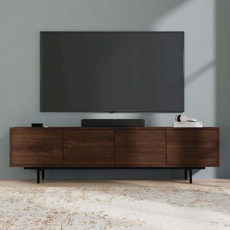 Comfort Pointe Graysen Walnut Laminate 4 Door TV Console
