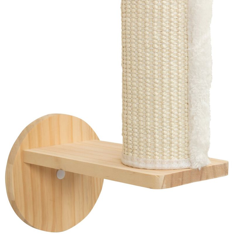 TRIXIE Wall Set 1 Wall Mounted Sisal Cat Scratching Post with Ledge image number 3