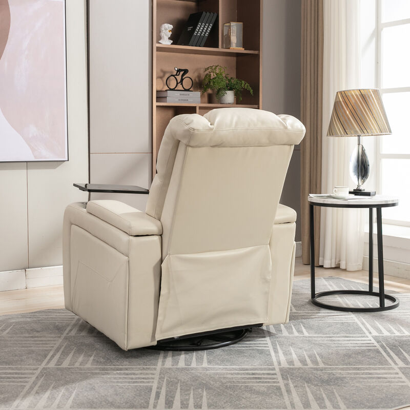 Merax 270 Degree Swivel PU Leather Power Recliner Chair