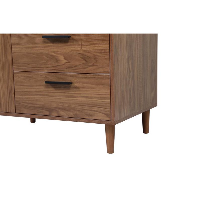Elegant Kitchen and Bath 36 inch Single bathroom vanity in walnut brown