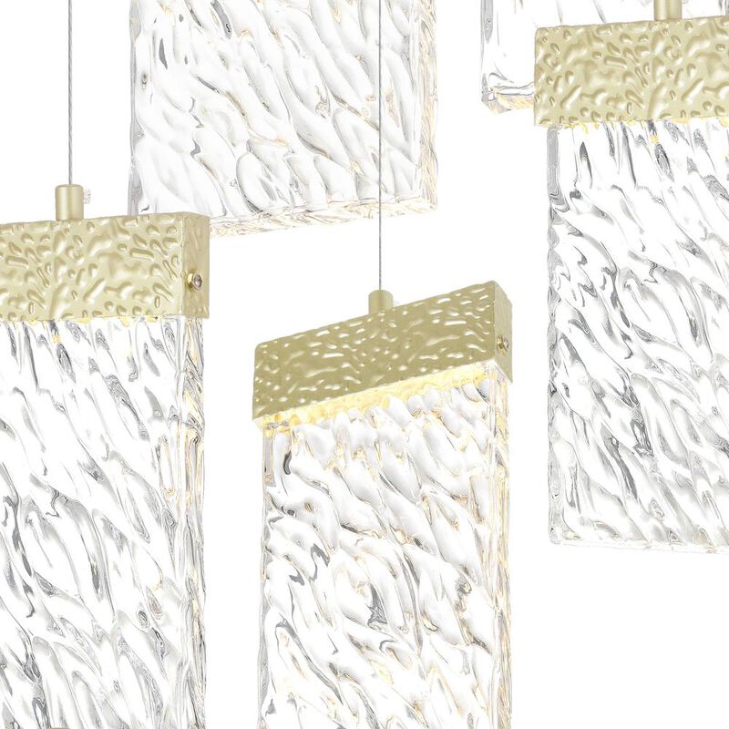 CWI Lighting Carolina LED Chandelier With Gold Leaf Finish