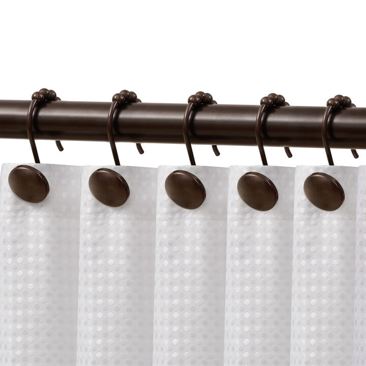 Utopia Alley Rust-Resistant Metal Shower Curtain Hooks, Smooth Glide S-Hooks with Ball End - Set of 12