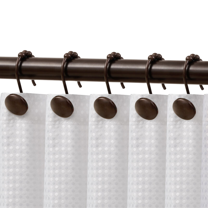 Utopia Alley Rust-Resistant Metal Shower Curtain Hooks, Smooth Glide S-Hooks with Ball End - Set of 12 image number 1