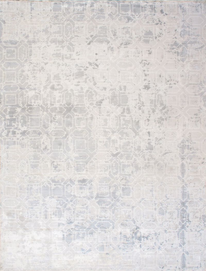 Pasargad Home Beverly Hand-Loomed Grey Silk Rug image number 0