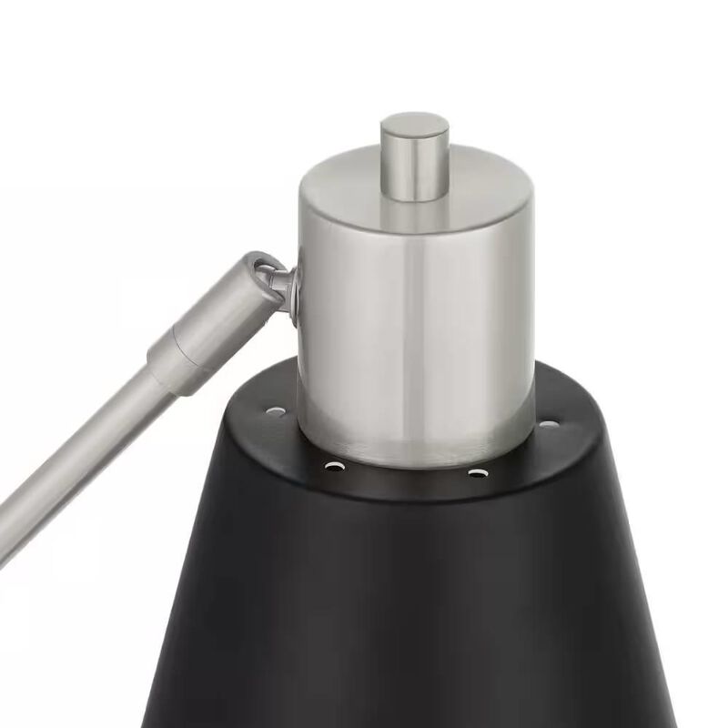 Hivvago Simple Modern Metal Desk Light Table Lamp with Black Shade and Adjustable Tilt