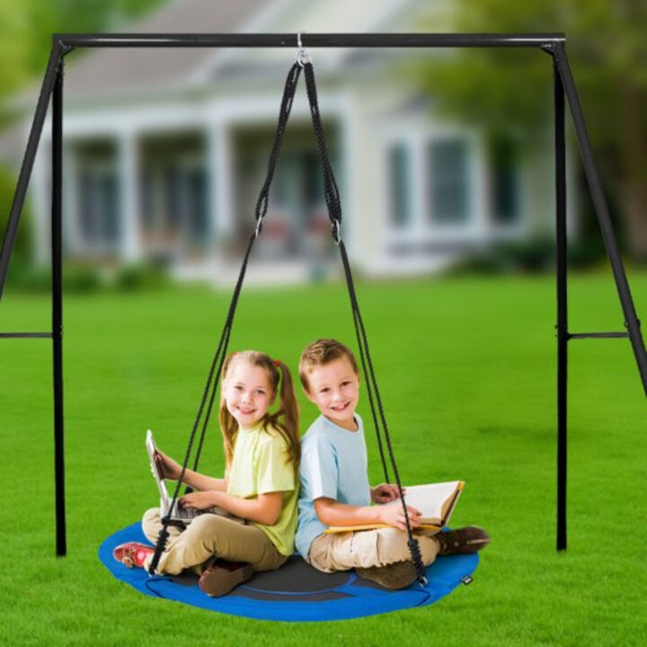 Heavy Duty Saucer Tree Swing – Kids Outdoor Swing with Hanging Kit, Round Swing Seat for Backyard Trees