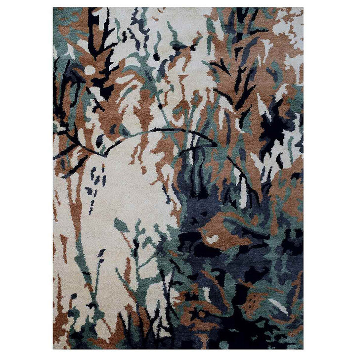 Rugsotic Carpets Hand Knotted Silk Size Area Rug Abstract Size NS0817