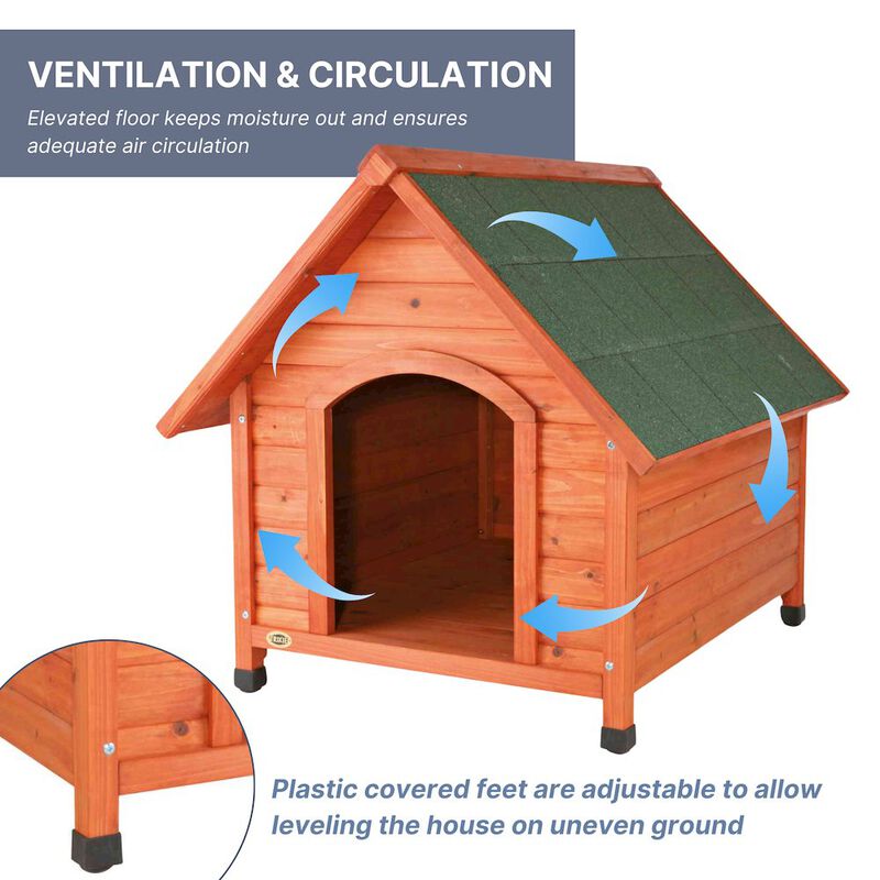 Weatherproof Outdoor Wooden Dog House Raised Floor for Dogs image number 5