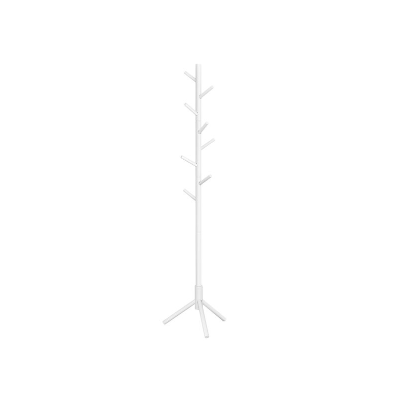 Coat Rack with 8 Hooks, Solid Wood Coat Tree Free Standing, 18.5 Inch Dia Base, for Clothes image number 0