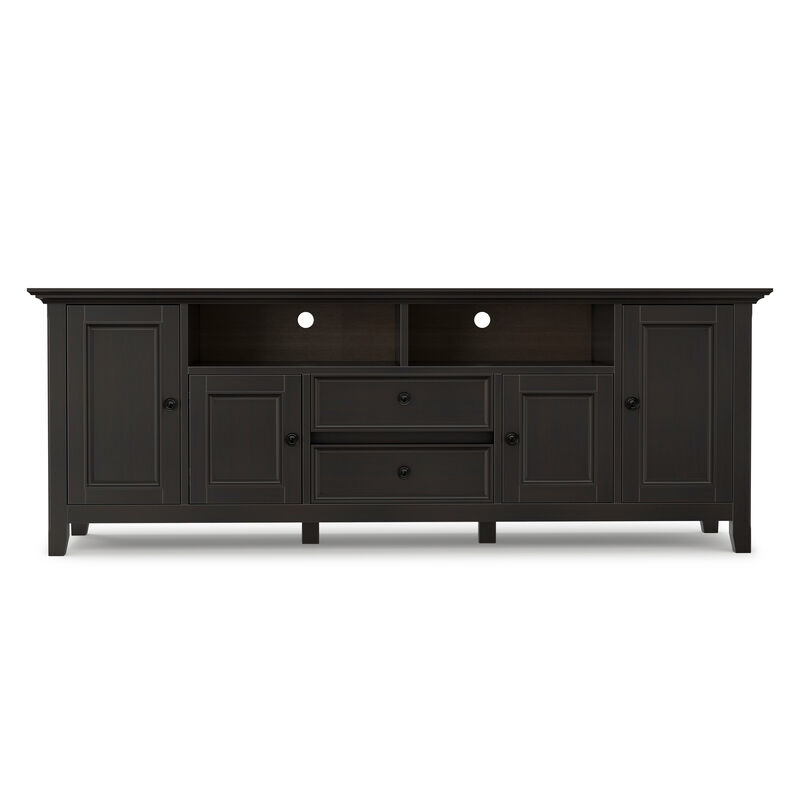 Amherst 72 inch Wide Solid Wood Transitional TV Stand in Hickory Brown image number 2