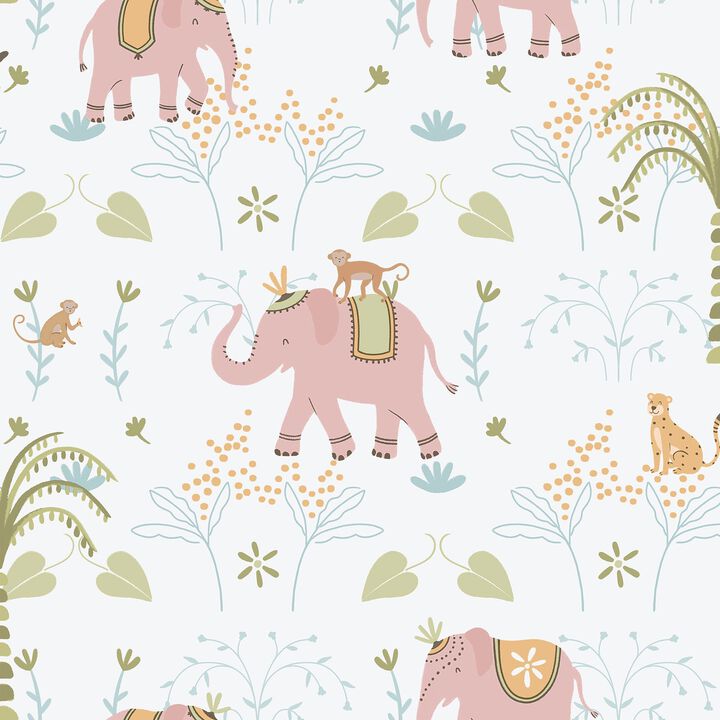 Bambino Elefun Pink Wallpaper 285-1