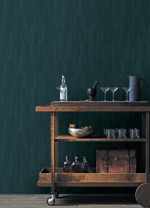 Sutton Teal Textured Geometric Wallpaper (Set of 2)