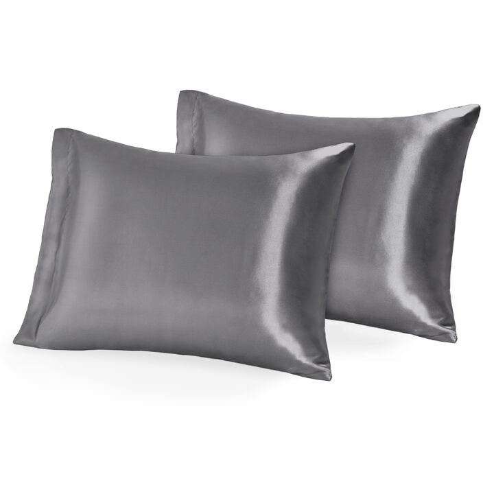 100% Mulberry Silk Pillowcase Set for Hair and Skin with Zipper Closure