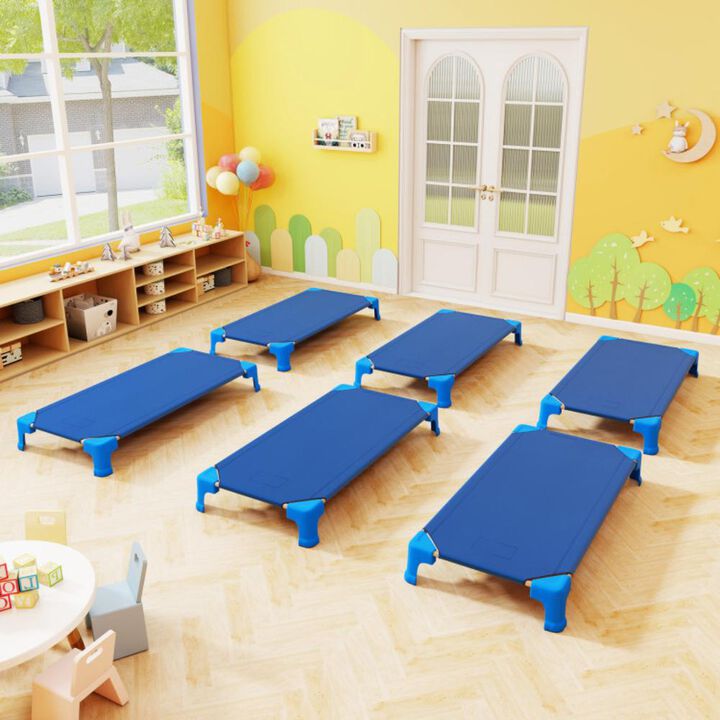 Hivvago Portable 6 Pack Stackable Daycare Cots Sleeping Bed for Kids