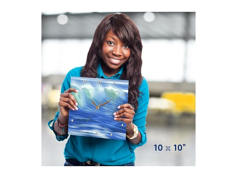 Beauty Ocean Wave Wall Clock 10 Inch Home Decor
