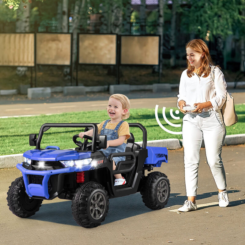 Kids 24V Electric Ride On Car with Dump Bed and Remote Control image number 4