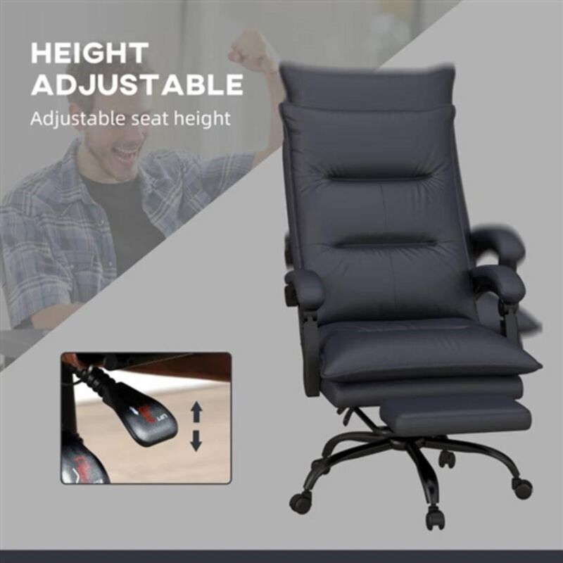 Double Padded Executive Massage Heated Office Chair image number 4