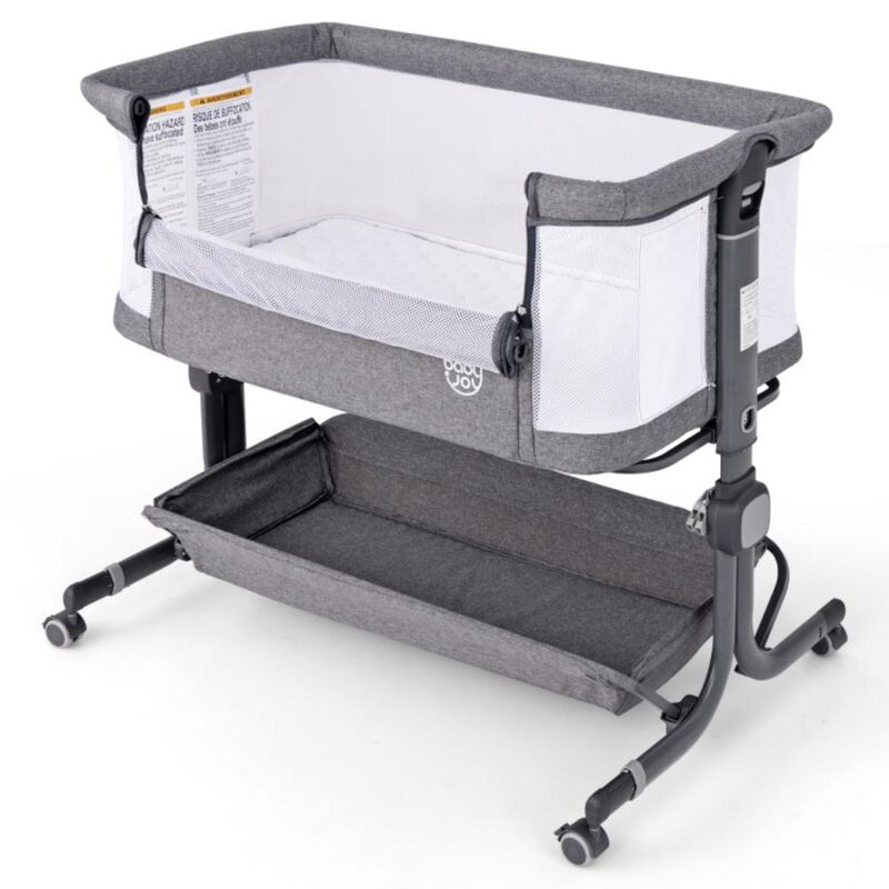 Hivvago Baby Bassinet Bedside Sleeper with 6-Level Adjustable Height
