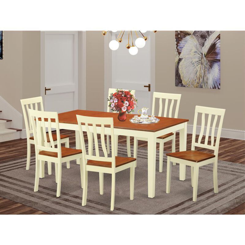 7 Pc Dinette Table set -Dining Table and 6 Dining Chairs
