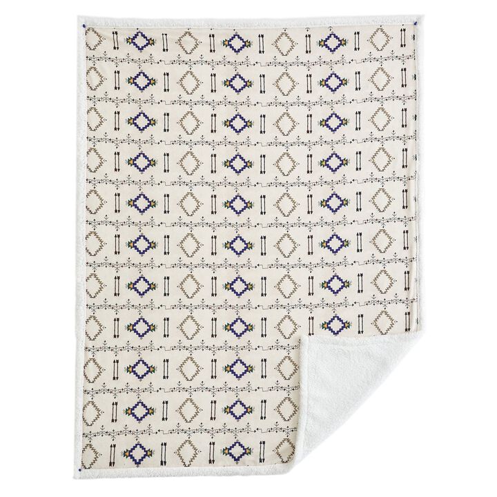 Arrow Campfire Sherpa Throw Blanket