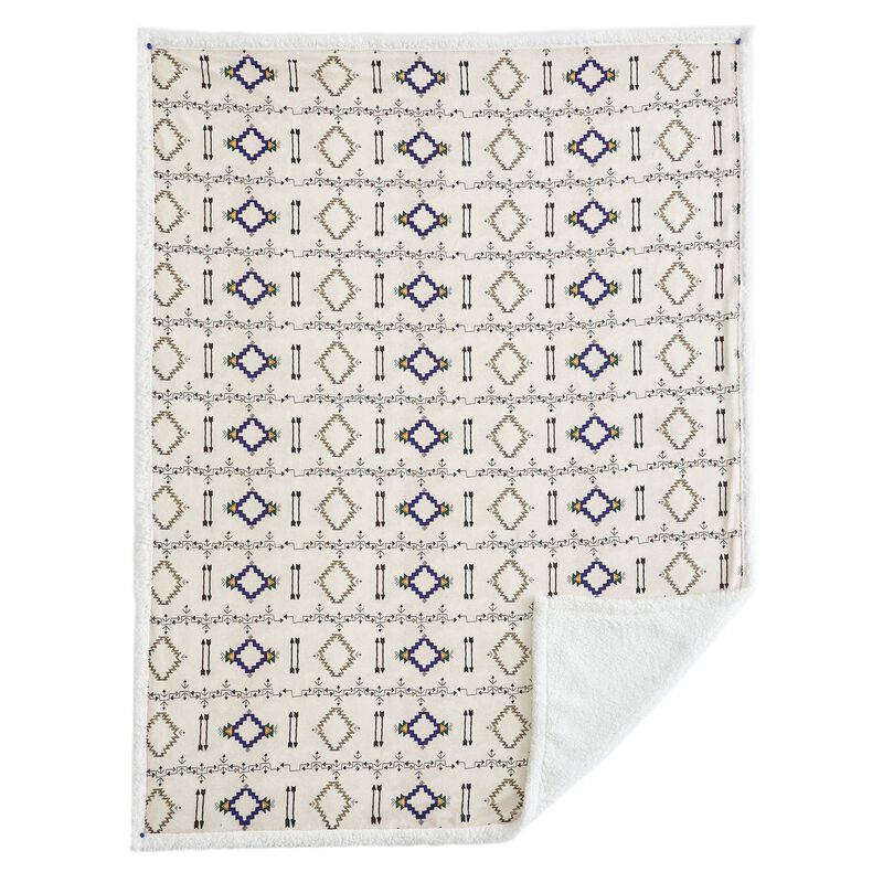Arrow Campfire Sherpa Throw Blanket image number 0