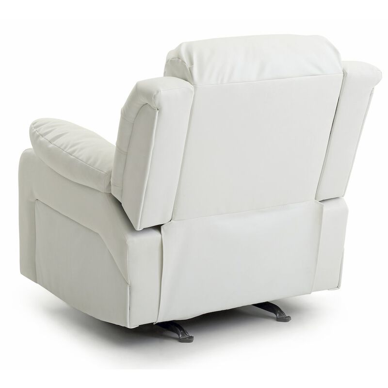 Glory Furniture Daria Rocker Recliner in White Color