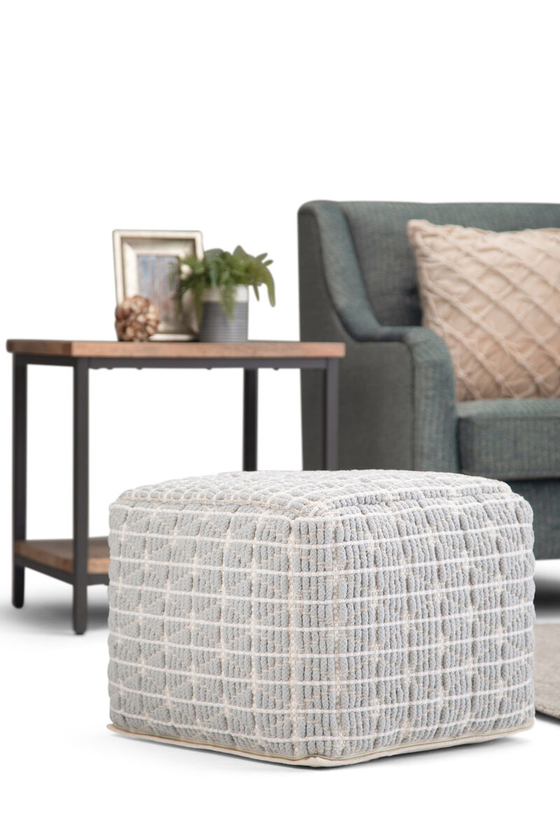 Simpli Home Noreen Square Pouf image number 3