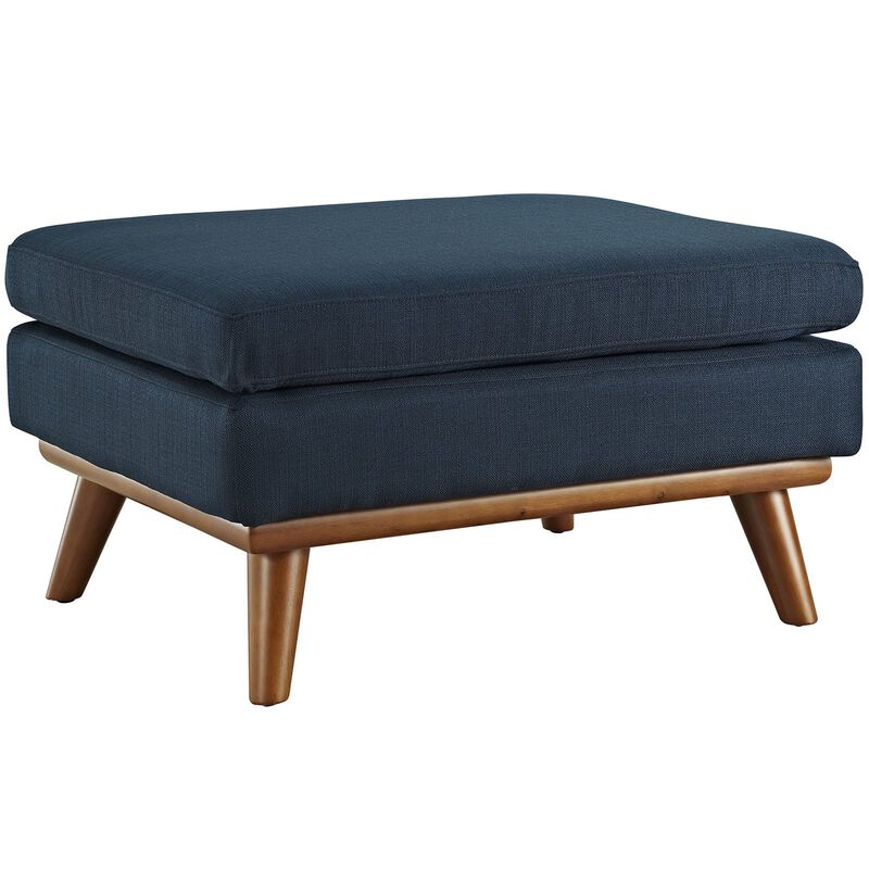 Modway Engage Mid-Century Modern Upholstered Fabric Ottoman in Azure image number 0