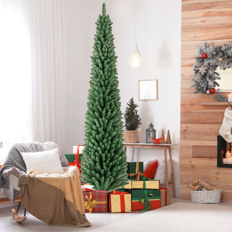 Slim Pencil Christmas Tree for Space-Saving Holiday D&eacute;cor & Easy Setup