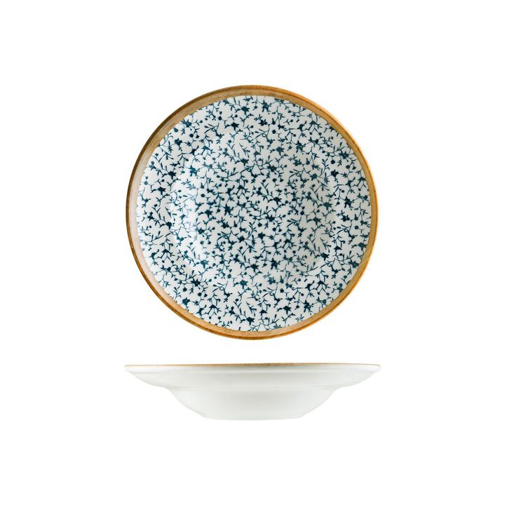 Calif dia.10.75" h:2.25" 16 oz. Round Decorated Porcelain Bowl (Set of 2)